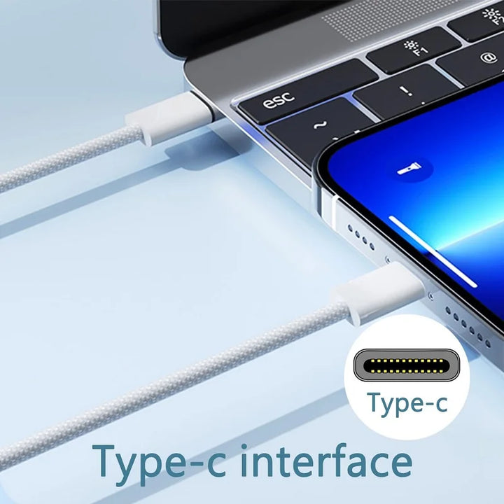 1 Pc-5 Pcs 60W PD USB-C to USB C Fast Charger Cable For Apple iPhone 17 Pro Max 16 15 Plus 14 13 12 11 X XS Type C Quick Charging