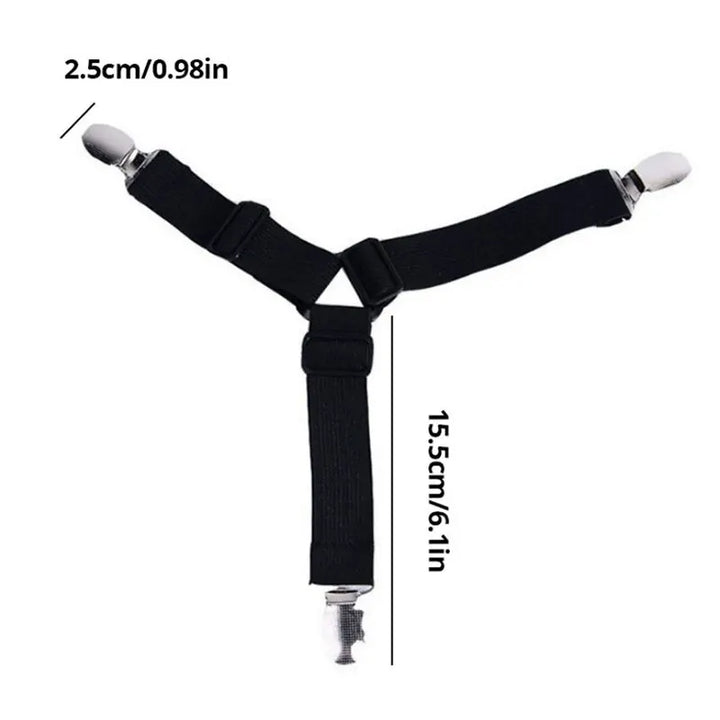 4 Pcs/lot Bed Sheet Fasteners Holder Gadgets for Bed Sheet Organizer Mattress Cover Clip For Home Elastic Straps Adjustable Clips