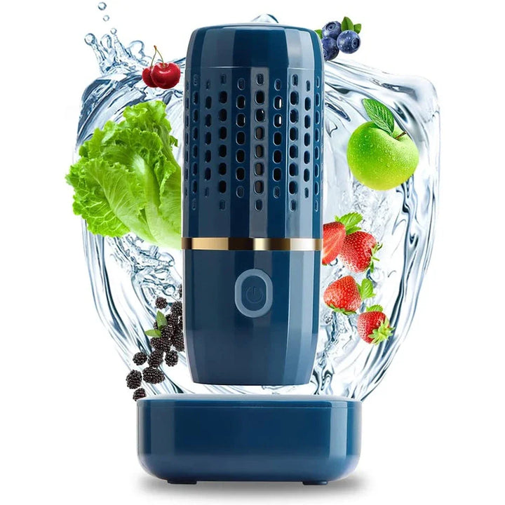 Protable Ultrasonic Fruit Vegetable Washing Machine Capsule Wireless Food Cleaner Suitable Outdoor Picnic Fruit Food Purifier