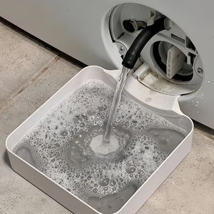 Anti-Overflow Washing Machine Drain Water Collection Tray, Lint & Foreign Debris Filter Drip Tray for Laundry Room