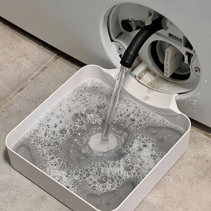 Anti-Overflow Washing Machine Drain Water Collection Tray, Lint & Foreign Debris Filter Drip Tray for Laundry Room