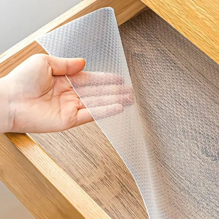 30/60cm 1.5/5M Drawer Mat Shelf Cover Liners Non-Slip Waterproof Closet Placemat Table Pad Cabinet Oil-proof Liners Non-Adhesive