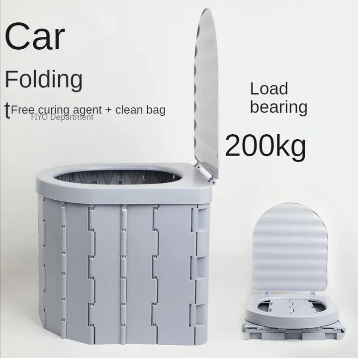 Car Folding Toilet Potty Car Camping Toilet Travel Bucket Toilet Seat Camping Hiking Long Distance Trip