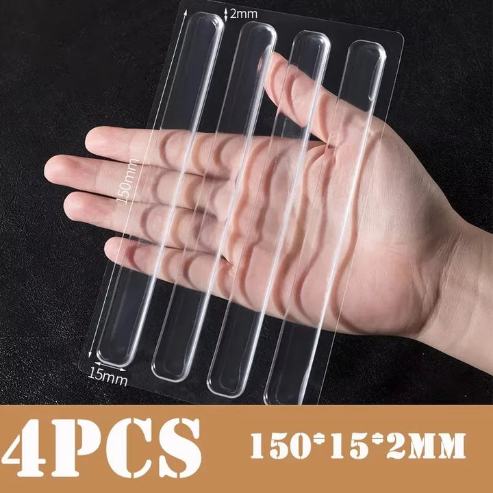 Invisible Self Adhesive Buffer Pads Silicone Door Stopper Cabinet Bumpers Wall Protector Furniture Refrigerator Anti-crash Pad