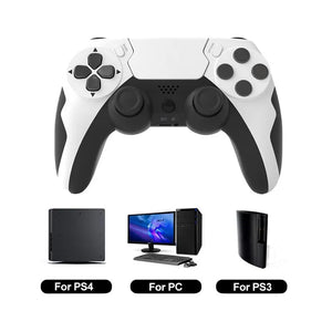 GAMINJA P48 Kabelloses Gamepad mit Sechs-Achsen-Gyroskop-Gamecontroller für die PS4 PS3-Konsole Wins 7 8 10 Dual Vibration PC-Joystick