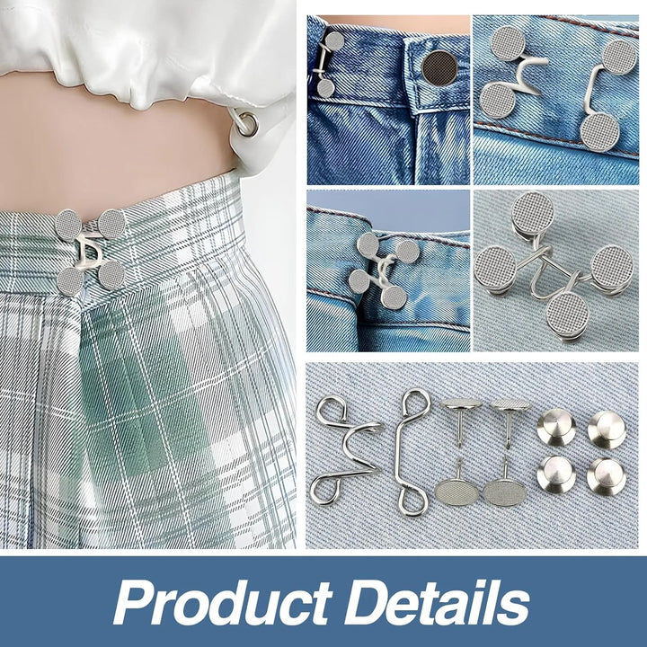1/2/4 Pairs Jeans Button Tightener,Pant Waist Tightener, Button Pins for Jeans, Button for Jeans to Make Smaller Waist Tightener
