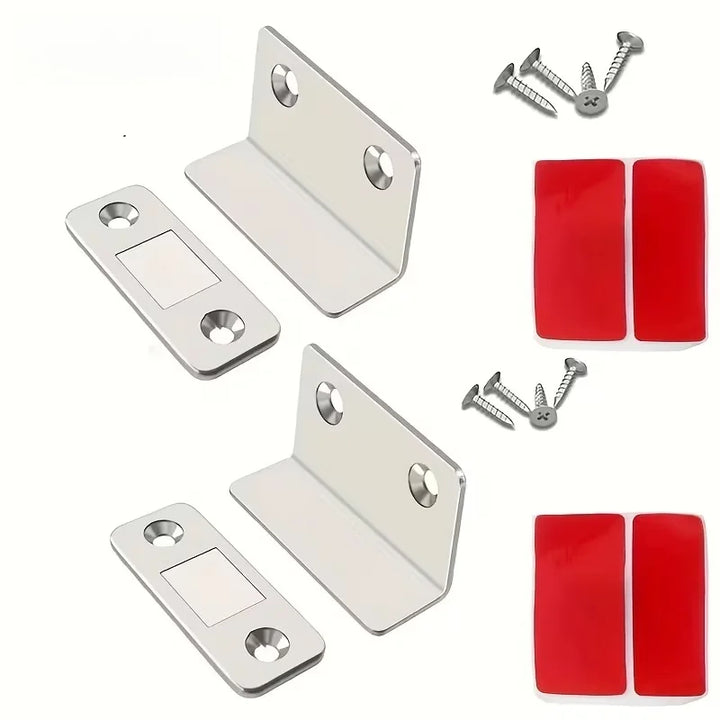 2PCS Alloy Magnetic Door Latches, Invisible Strong Hold & Drill-Free Installation for Cabinets, Wardrobes, Sliding Doors