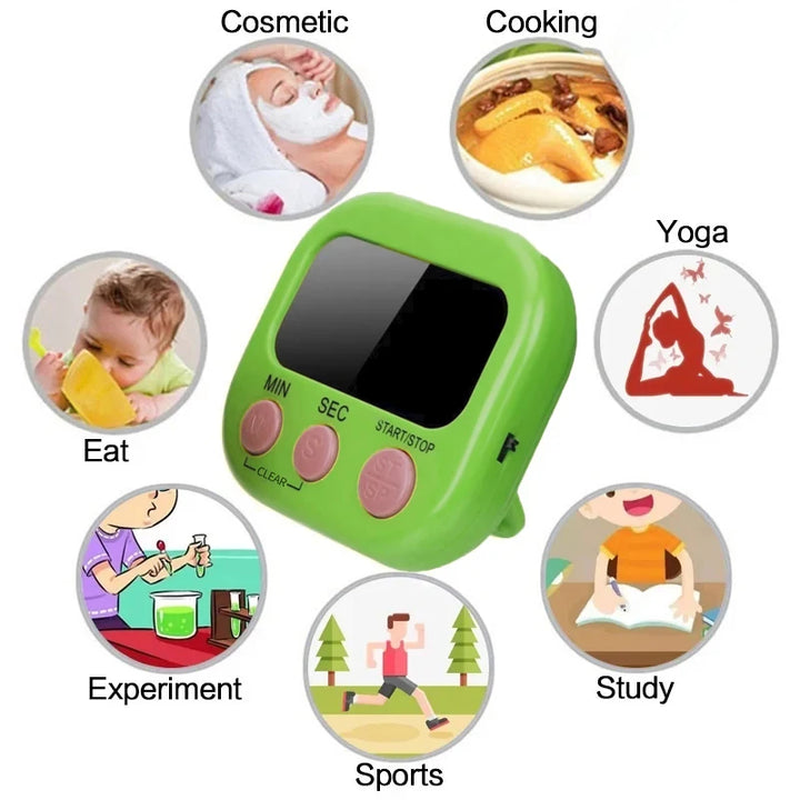1 Pc LCD Digital Kitchen Timer Magnetic Cooking Large Count Down Up Clear Loud Alarm Stonego Home Kitchen Accessories