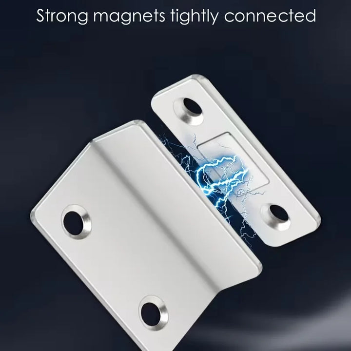 2PCS Alloy Magnetic Door Latches, Invisible Strong Hold & Drill-Free Installation for Cabinets, Wardrobes, Sliding Doors