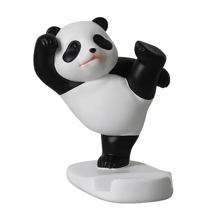 Panda-Figuren für den Innenbereich, universeller Handy-Ständer, moderne Harz-Skulptur, Statue, Home-Office, Schreibtisch-Dekor