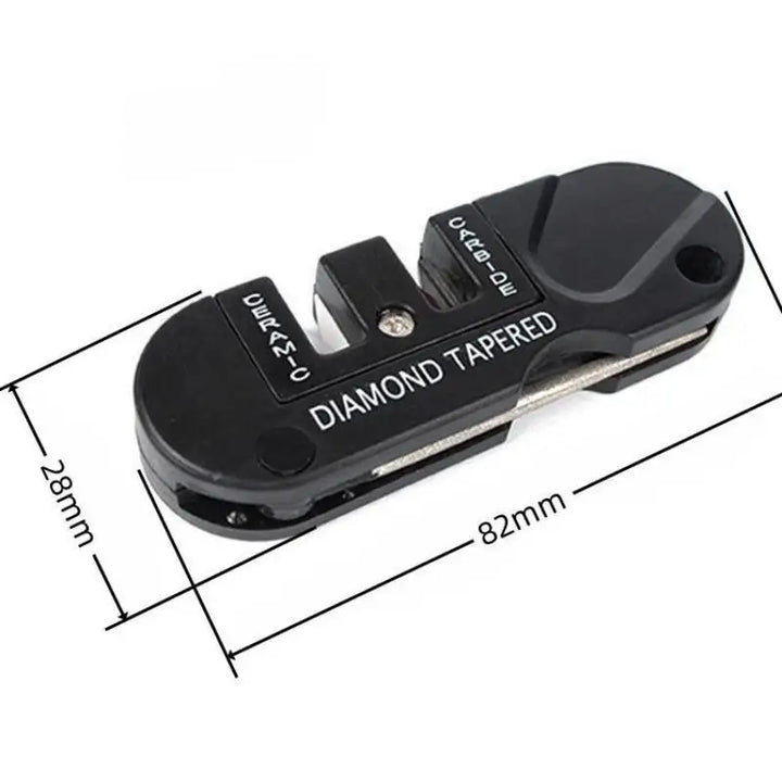 4-in-1 Mini Portable Knife Sharpener Tungsten Ceramic Carbide Whetstone Multifunctional Outdoor Camp Tools