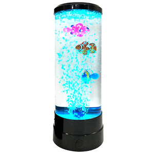 Kit de lámpara de pez LED, luz nocturna decorativa de acuario con cambio de color múltiple, lámpara de burbujas simulada de pez, decoración de mesa para escritorio.