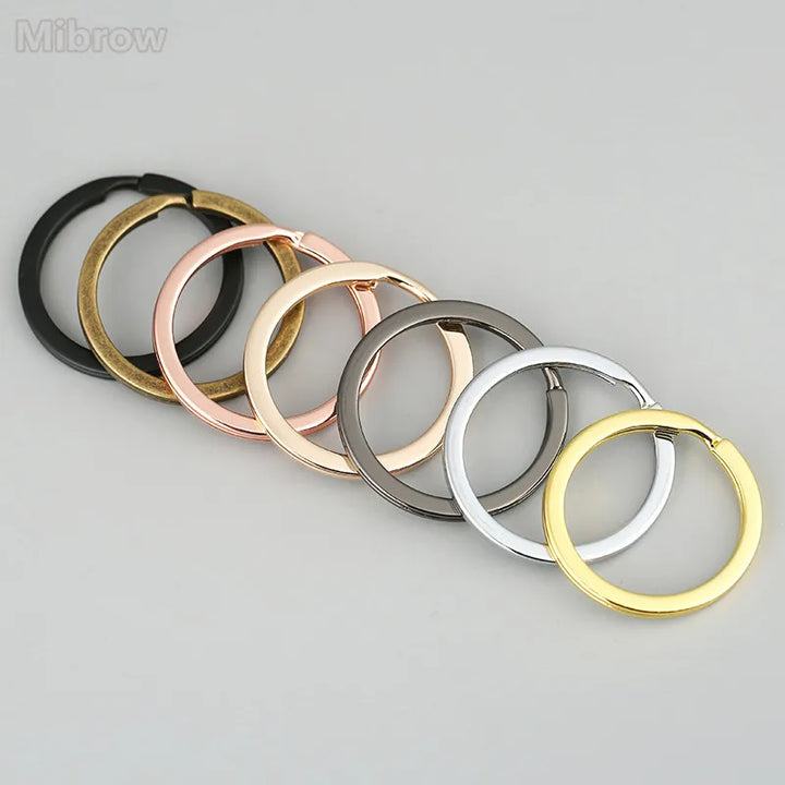 MIBROW 10/20PCS Metal Key Chains 15 20 25 28 30mm Keyring Split Ring (Never Fade) For Keychain DIY Jewelry Making Findings