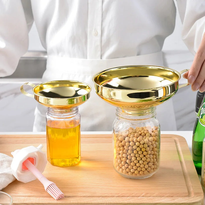 Stainless Steel Wide Mouth Funnel, Kitchen and Household Large Diameter Funnel, Multifunctional Jam Canning Funnel