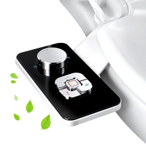 SAMODRA Fixation de bidet, fixation de siège de toilette pour bidet à eau froide non électrique avec commandes de pression, autonettoyant rétractable