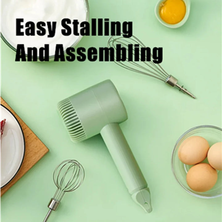 Automatic Egg Beater Electric Household Baking Cream Beater And Dough Beater Cake Mixer Cream Beater Mini Electric Wireless Hand