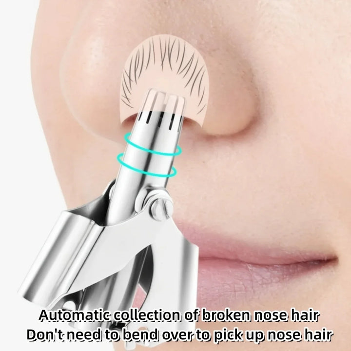 Nose Hair Trimmer Cleaner For Men Women Stainless Steel Manual Mechanical Shaving Razor Washable Hair Removal Tools With Brush