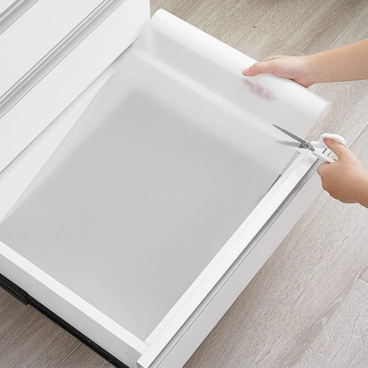 30/60cm 1.5/5M Drawer Mat Shelf Cover Liners Non-Slip Waterproof Closet Placemat Table Pad Cabinet Oil-proof Liners Non-Adhesive