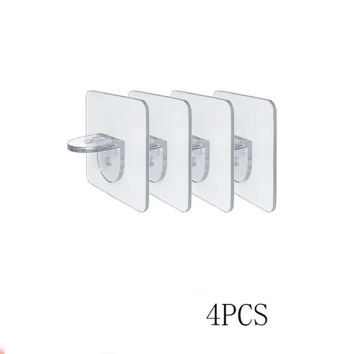 4/10pcs Wardrobe Divider Brackets Non-Marking Sticky Kitchen Cabinet Divider Brackets Anti-Side Slip Layer Support Brackets
