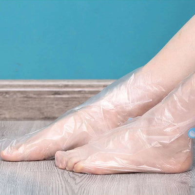 100pcs, Disposable Foot Mask Cover, Transparent Waterproof