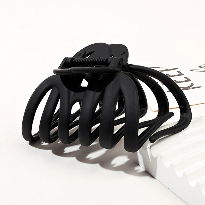 Large Girl Hair Claws Black Acrylic Hairpins Barrette Crab Hair Clips Transparent Women Hair Accessories Korean Headwear Styling