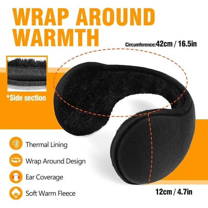 Winter Unisex Warm Fur Earmuffs for Men Women Velvet Ear Muffs Thicken Warmer Ear Cover Outdoor Cycling Ski Plush Ear Protector