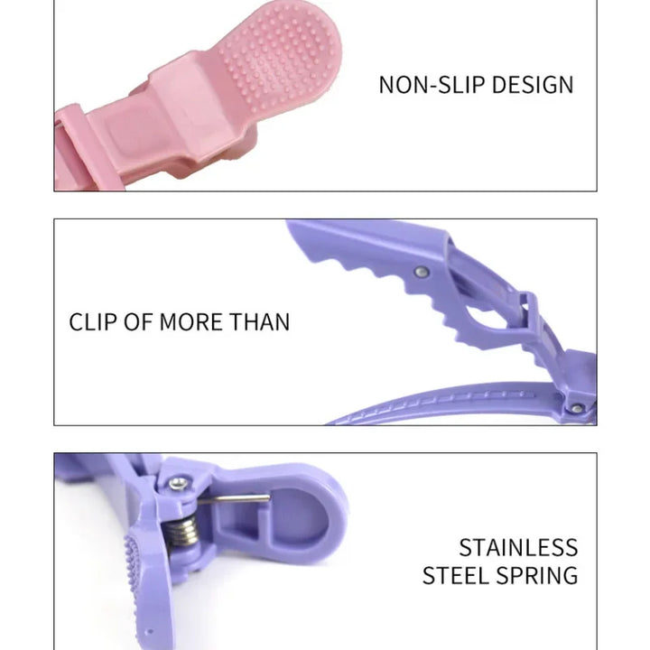 6PCS Alligator Hair Clips Hairdressing Clamps Claws Section Clip Barber Crocodile Hairpin Salon Styling Tools Hair Accessories