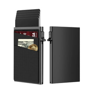 Anti-theft Cards Protectors Card Holder Minimalist Smart Wallet RFID Protection Aluminum Metal Box Cardholder Case Porte Carte