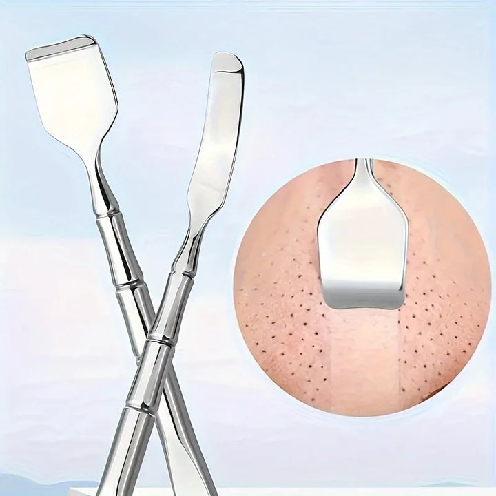 1 Pc Double-Ended Blackhead Remover: Facial Pore Cleanser, Exfoliator, and Massage Tool for Smooth Skin