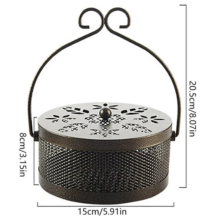 Innovative Portable Iron Mosquito Coil Holder Hollow Insulated Anti-scalding Garden Mosquito Coil Rack for Home and Camping