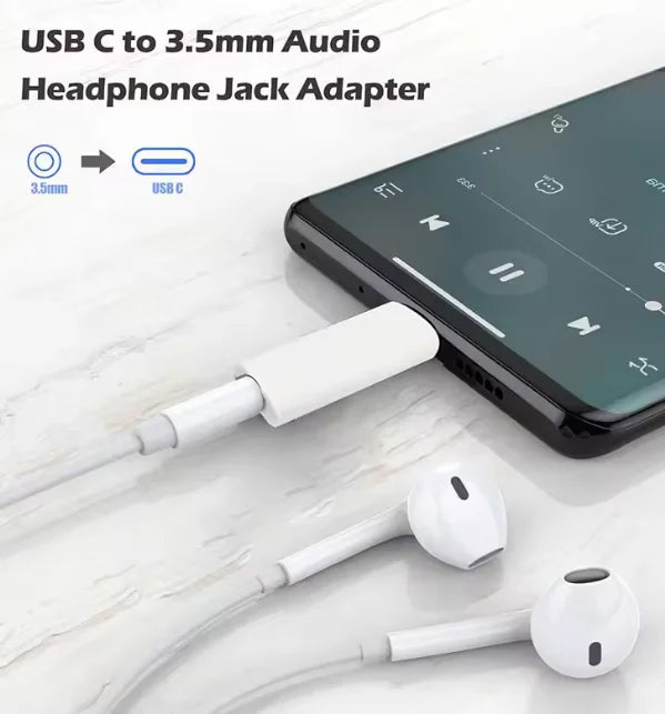 USB type C to 3.5mm jack Audio Adapter USB C 3.5mm Aux Adapter TypeC Earphone Converter For Iphone15 Samsung Xiaomi Huawei