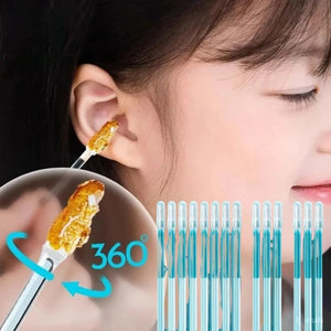 24 Pcs Disposable Silicone Earwax Remover sticky ear pick For Kids Older Adults S/L Ear Cleaner Reusable Adhesive Earpick