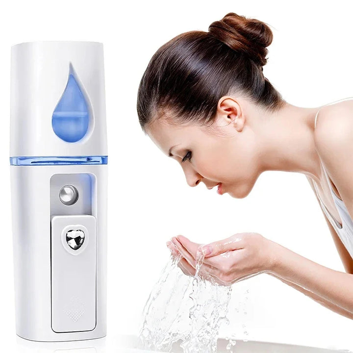 20ml USB Rechargeable Nano Facial Sprayer, Handheld Face Steamer & Humidifier for On-The-Go Hydrating Skin Care