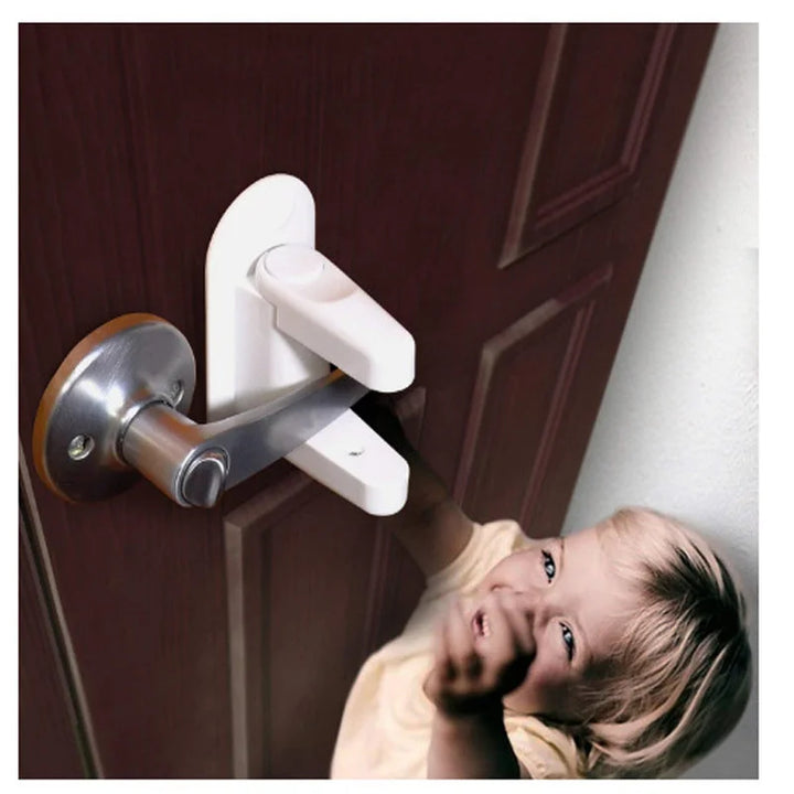 Universal Door Lever Lock Child Baby Safety Lock Rotation Proof Professional Door Adhesive Security Latch Multi-functional