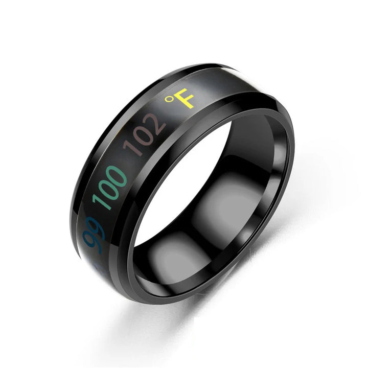 Bague multifonctionnelle intelligente en acier inoxydable pour couple, ressentant l'humeur, intelligente, sensible à la température, bijoux étanches.