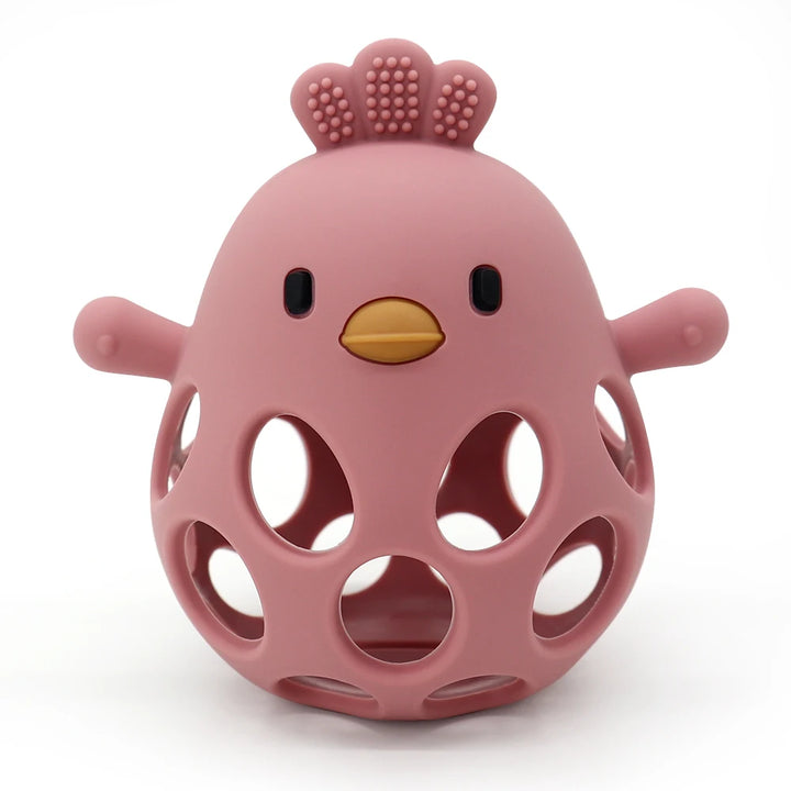 1 Pc Baby Silicone Teether Toys Cartoon Chick Shape Baby Toys Hollow Out Baby Care Equipment Chewing Training Baby Products