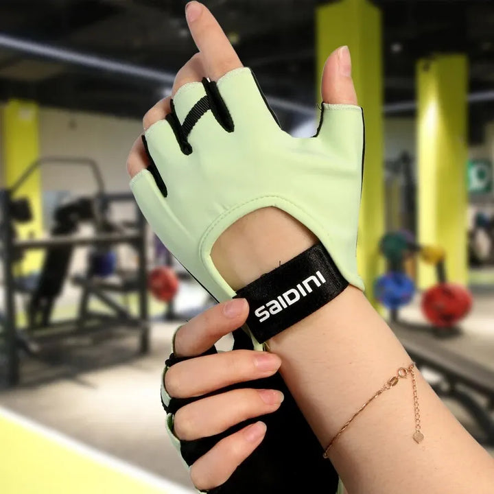 Damen Sporthandschuhe Fitness Outdoor-Sport Anti-Rutsch und stoßdämpfende Halbfingerhandschuhe langlebig und atmungsaktiv