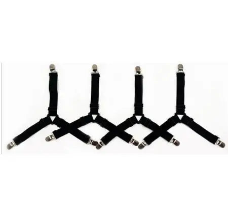 4 Pcs/lot Bed Sheet Fasteners Holder Gadgets for Bed Sheet Organizer Mattress Cover Clip For Home Elastic Straps Adjustable Clips