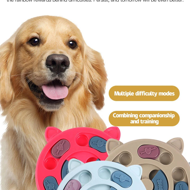 Juguetes para mascotas, gatos y perros, aliviar el aburrimiento, platos de alimentación, tazones de comida lenta, entrenamiento cerebral interactivo, equipo de alimentación, hidd