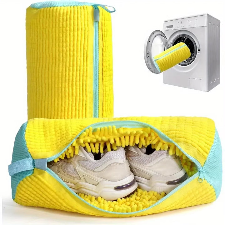 Durable Shoe Washing Machine Bag for All Shoe Types with Zipper for Sneakers and Casual Shoes Laundry  Reusable Shoe Wash Bag