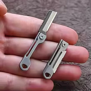 1 Pc Stainless Steel Mini Folding Knife - Multi-Function Pocket Tool Keychain for Outdoor Camping & EDC