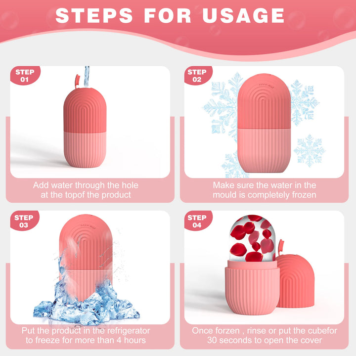 1pc silicone face ice cube mold for Beauty and Skin Care silicon face ice roller