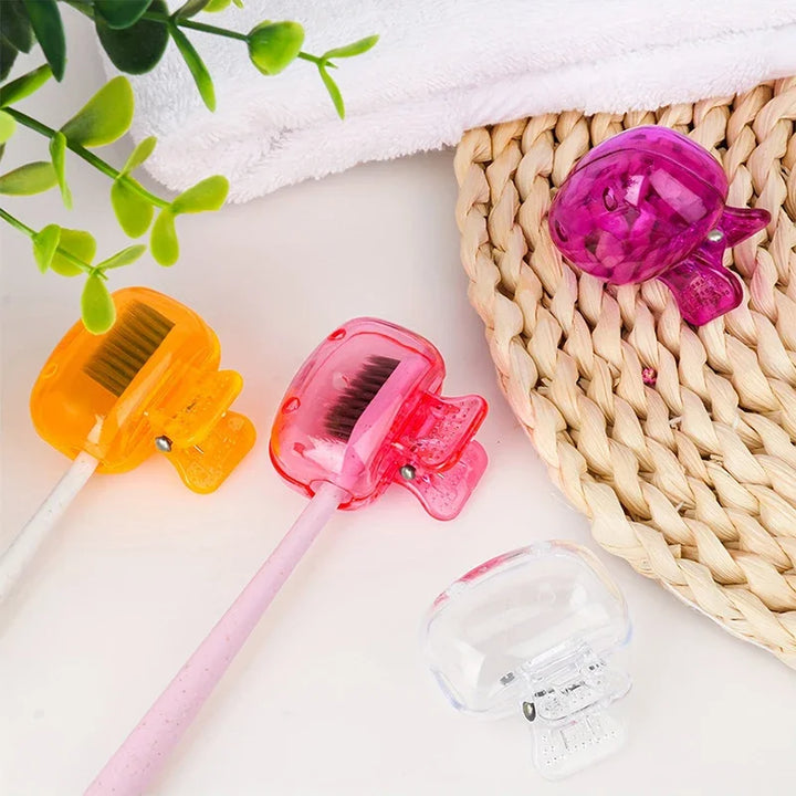 1 Pc Travel Toothbrush Head Covers Toothbrush Protector Cap Brush Pod Case Protective Portable Plastic Clip For Household Travel