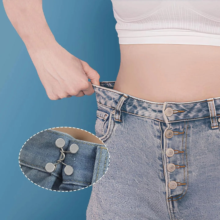 1/2/4 Pairs Jeans Button Tightener,Pant Waist Tightener, Button Pins for Jeans, Button for Jeans to Make Smaller Waist Tightener