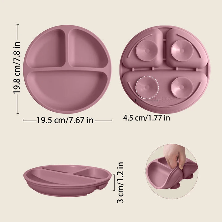 1 Pc Baby Sucker Silicone Dining Plate BPA Free Children Dishes Suction Toddle Training Tableware Kids Feeding Bowls Baby Stuff