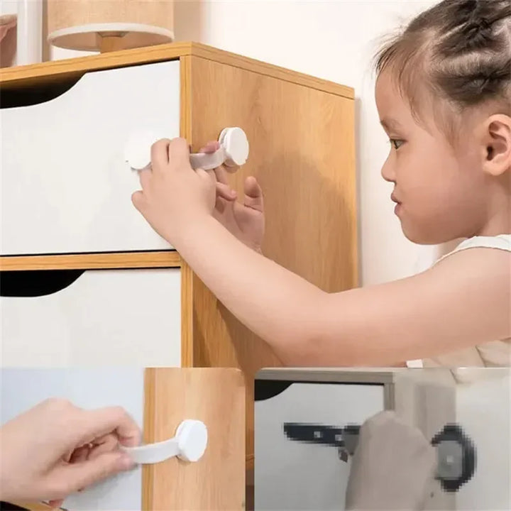 4/6Pcs/Lot Child Lock Protection Of Children Baby Drawer Anti-opening Cabinet Door Refrigerator Anti-pinch Safety Lock Buckle