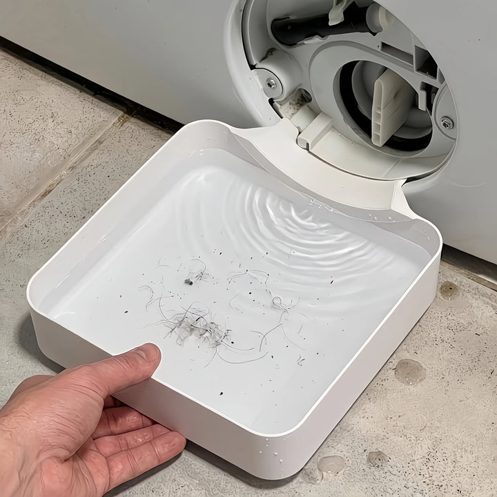 Anti-Overflow Washing Machine Drain Water Collection Tray, Lint & Foreign Debris Filter Drip Tray for Laundry Room