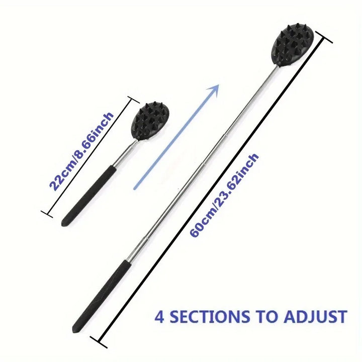 Adjustable Cactus Back Scratcher Massager - 2 Spike Sizes (0.25" 0.5") for Men & Women - Long Lasting PVC Itching Stick