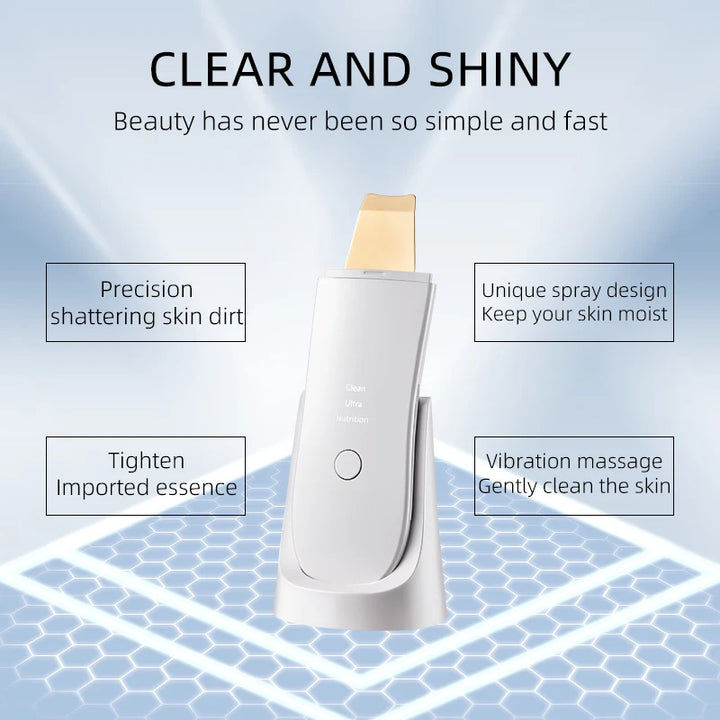 Skin Care Ultrasonic washing machine vibration shaving shovel blackhead removal shovel clean holes to remove dead facial lifting