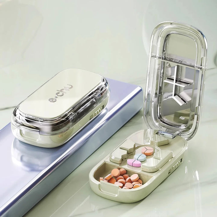 Portable Pill Splitter Pill Divider, and Pill Cutter That Can Precisely and Evenly Split Pills into Halves, Thirds, and Quarters